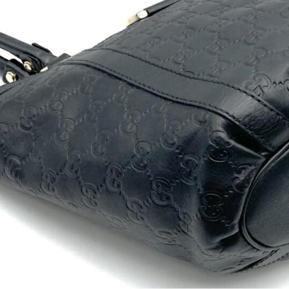 Gucci Black Leather Guccisima Small Abbey D Ring Bucket Tote Shoulder Bag - Picture 5 of 15